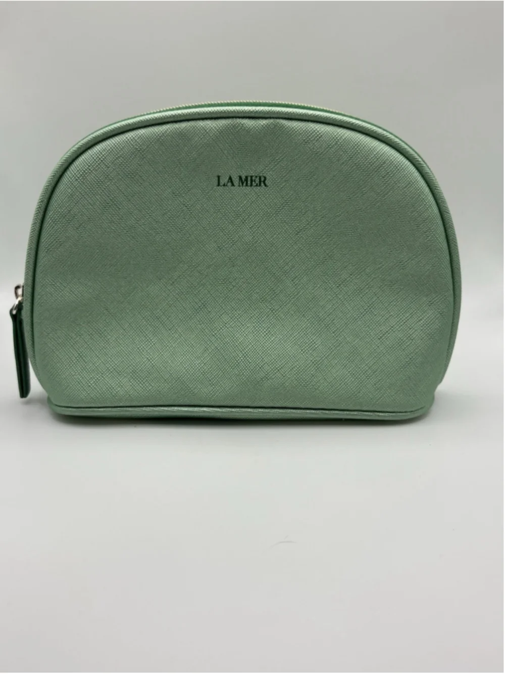 NEW La Mer Green Cosmetic Makeup Travel Bag Zipper Pouch Toiletry Case